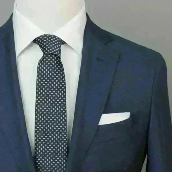 An Ivy Men's Navy Foulard Neck Tie $48 - Picture 1 of 4